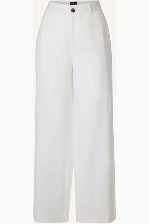 Lexington Cleo Linen/Cotton Blend Pants White