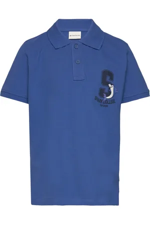 TOM TAILOR Printed Polo Shirt Blue