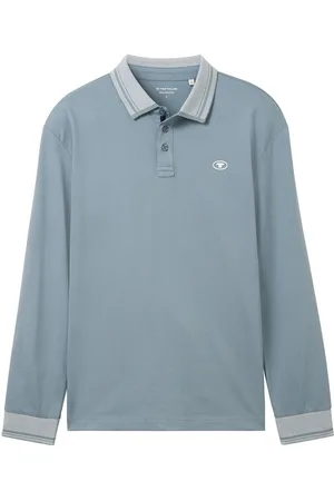 TOM TAILOR Polo With Detailed Collar Grey