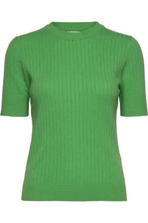 Object Objnoelle S/S Knit T-Shirt Noos Green