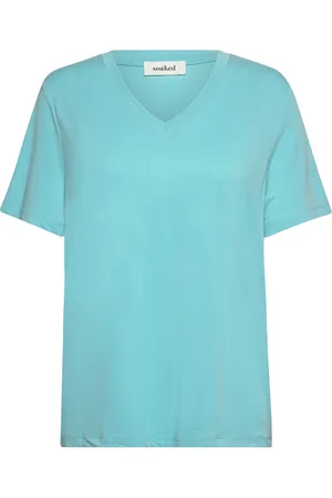 Soaked in Luxury Slcolumbine Loose Fit V-Neck Ss Blue