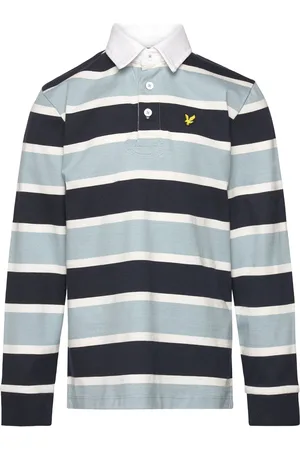 Lyle & Scott Stripe Rugby Shirt Blue