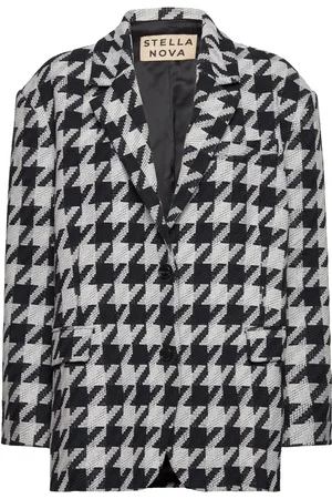 Stella Nova Houndtooth Over D Blazer Cream