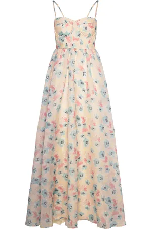 By Malina Leonor Organza Maxi Dress Pink