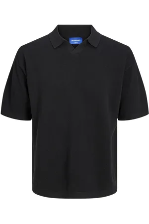 JACK & JONES Jorlinen Blend Knit Ss Polo Sn Jack & J S Black