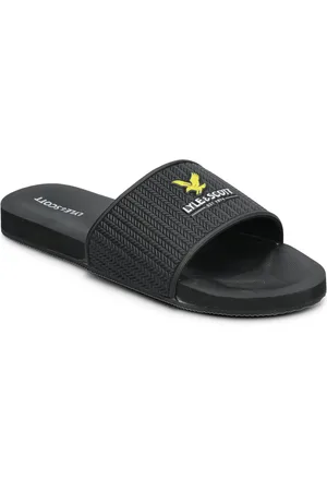 Lyle & Scott Logo Easy Slide Black