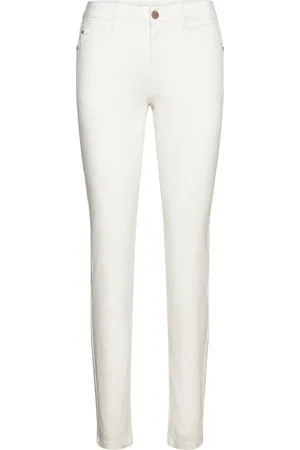 Cream Crann Twill Pant - Coco Fit White