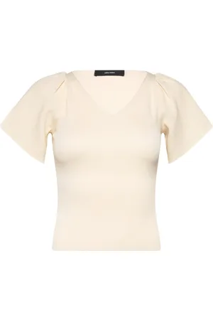 VERO MODA Vmginny Ss V-Neck Pullover Noos Yellow