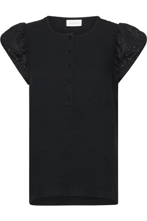 Mama;licious Mljuana Lia Wo Cap Sleeve Top 2F Black