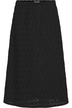 Object Objfeodora Midi Skirt Div Black