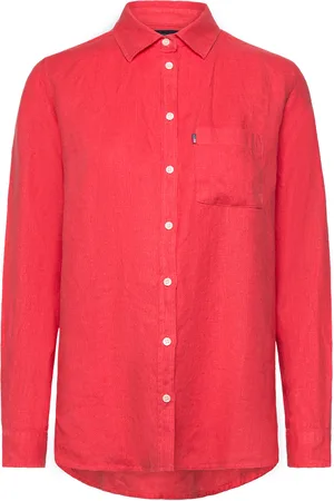 Lexington Isa Linen Shirt Red