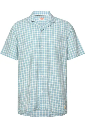 Armor.lux Checked Short-Sleeved Shirt Blue