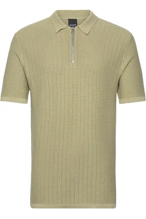 Only & Sons Onsdomi Ds 12 Struc Half Zip Polo Knit Green