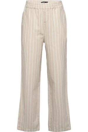 LMTD Nlnhill Stripe Reg Pant Beige