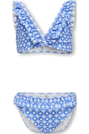 ONLY Kogmaja Frill Bikini Set Acc Blue