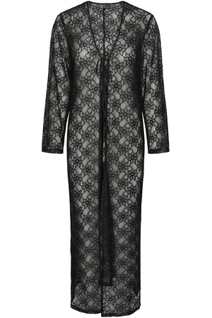 Pieces® Pcatilde Ls Lace Ankle Kimino Sww Black