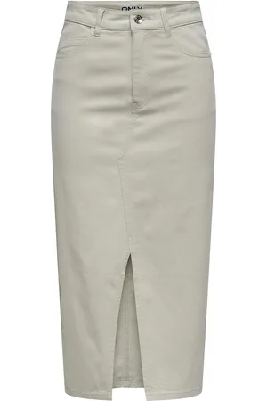 ONLY Onllola Hw Long Slit Skirt Cc Pnt Grey