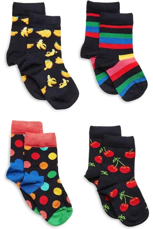 Happy Socks 4-Pack Kids Classic Socks Gift Set Patterned