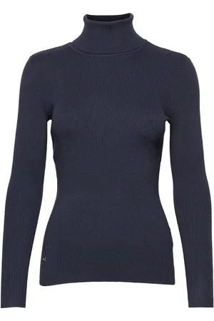 Ralph Lauren Stretch Cotton Modl-L/S Turtle Neck Blue