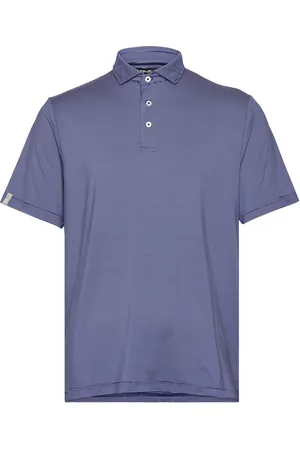 Ralph Lauren Classic Fit Striped Jersey Polo Shirt Blue