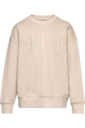 TOM TAILOR Over Printed Sweatshirt Beige
