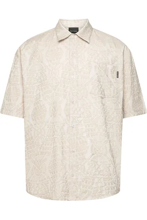 Daily paper Zuri Macrame Jacquard Relaxed Ss Shirt Beige