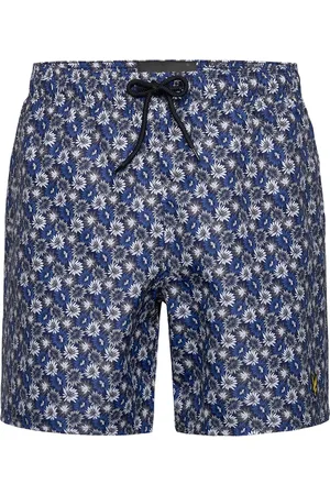 Lyle & Scott Floral Print Resort Swim Shorts Navy
