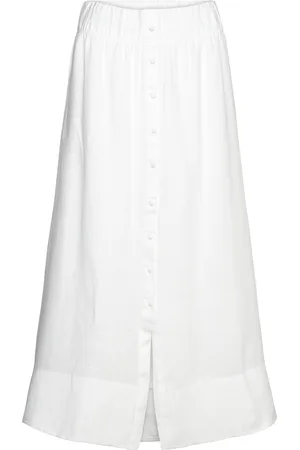 Ella&il Thea Linen Skirt White