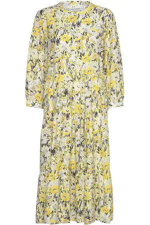 Lollys Laundry Oliviall Midi Dress 3/4 Yellow