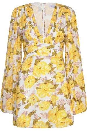 FAITHFULL THE BRAND Blythe Mini Dress Yellow