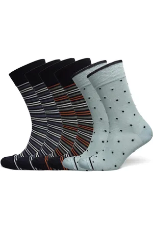 Topeco Socks 6-P, Bamboo, Multi 115S24 6 Pc/Pack Blue
