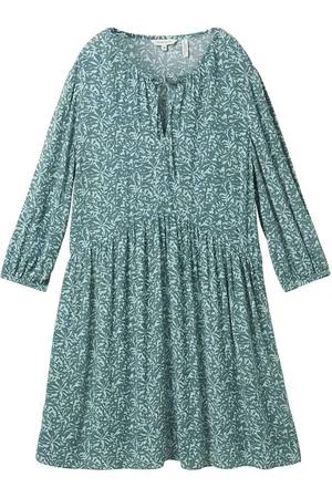 TOM TAILOR Feminine Printed Dress Green