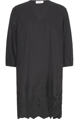 Rosemunde Cotton Dress W/ Embroidery Black