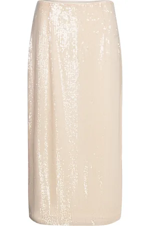 Norr Sequina Skirt Cream