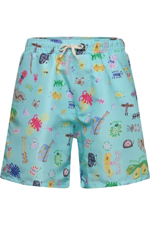 Bobo Choses Funny Insects All Over Swim Bermuda Shorts Blue