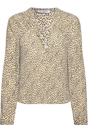 MANGO Bow Printed Blouse Patterned