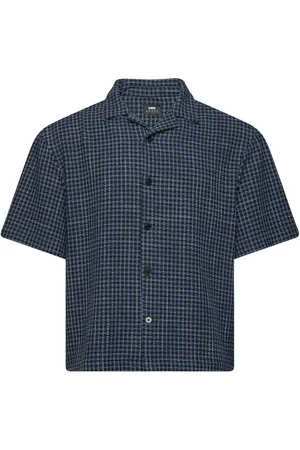 Edwin Saga Shirt Ss - Blue / Black Blue