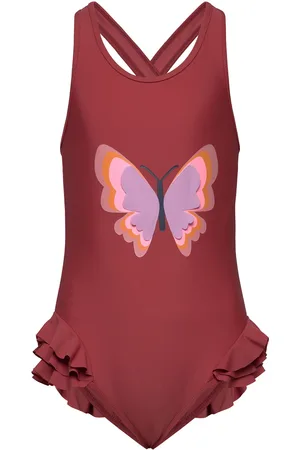 Color Kids Swimsuit W. Application Brown