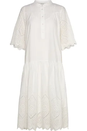 Lollys Laundry Timorll Midi Dress Ss White
