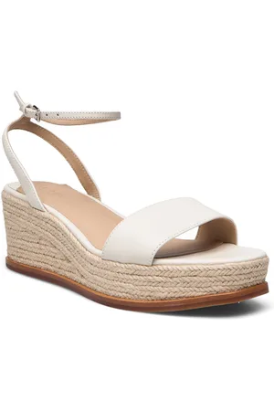 Ralph Lauren Leona Nappa Leather Espadrille Cream