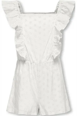 ONLY Kogelly Emb Playsuit Wvn White