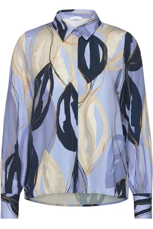 Tamaris Civita Printed Longsleeve Blouse Blue