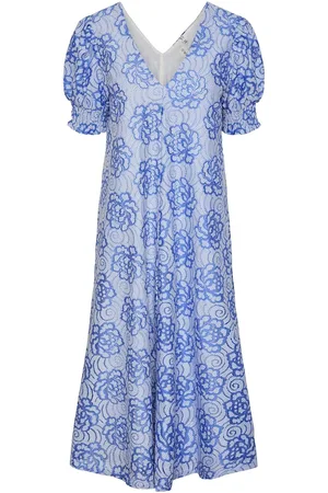 Y.A.S Isa 2/4 Midi Dress Blue