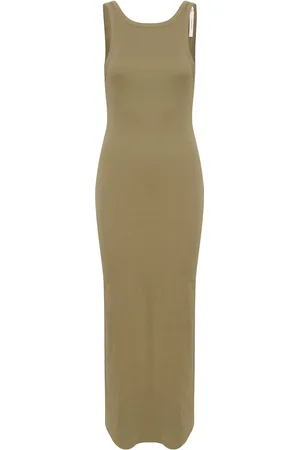 Gestuz Drewgz Sl Reversible Long Dress Khaki