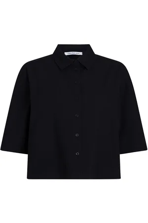 Calvin Klein Back Detail Seersucker Shirt Black
