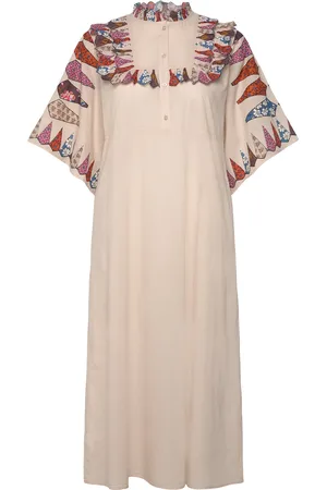 Lollys Laundry Peytonll Midi Dress 3/4 Beige