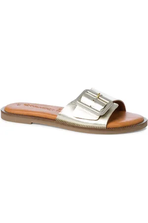Tamaris Women Slides Gold