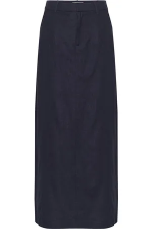 Gestuz Lizagz Linen Hw Skirt Navy