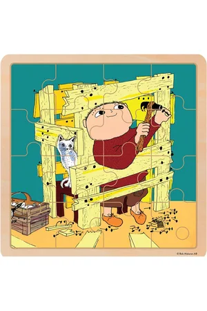 Barbo Toys Alfons Åberg - Fsc Wooden Puzzle – Construction Patterned