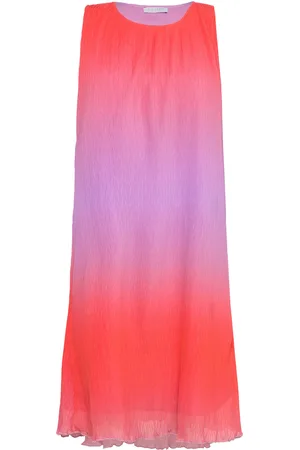 Coster Copenhagen Plissé Dress In Dip Dye Pink